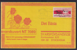 Privatpost Schweden Brief Schöner Umschlag Motiv Blumen Und Pferdekutsche - Lettres & Documents