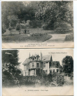 LOT 2 CPA Ecrites En 1918 * LUXEUIL Les BAINS Intérieur Du Parc Promenade (pont Animé) & Hôtel D'Hygie - Luxeuil Les Bains