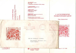 Cover Belgrade 1990 - Yugoslavenski Reumatoloski Dani - Zadar Croatia - Postage Meter GALENIKA Pharmacy Factory, - Covers & Documents