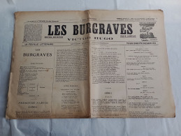 La Feuille Littéraire. Les Burgraves, Victor Hugo. Éd. Arthur Boitte, Paris - Bruxelles. - Franse Schrijvers
