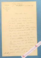 ● L.A.S 1885 Monseigneur ARDIN Evêque La Rochelle Saintes - Saint Jean D'Angély - Né Clairvaux-les-Lacs - Perrier Lettre - Personajes Historicos