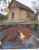 CYPRUS - Unesco World Heritage Sites In Cyprus/Panagia Asinou-wall Painting, Tirage %75000, 04/12, Used - Chypre