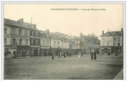 27.BEAUMONT LE ROGER.PLACE DE L'HOTEL DE VILLE.PATISSERIE.LA RUCHE.DOCKS FRANCAIS.TACHE - Beaumont-le-Roger