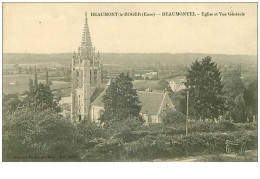 27.BEAUMONT LE ROGER.n°20649.BEAUMONTEL.EGLISE ET VUE GENERALE - Beaumont-le-Roger