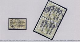 Ireland 1922 (December) Thom Rialtas Wide Setting 1s Horiz Pair Used COLLON DROGHEDA 23 DE 22 Cds - Used Stamps