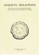 Analecta Malacitana XXX, 1 (2007) - AA.VV. - Zonder Classificatie