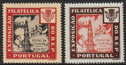 Vignettes/ Vinhetas, Portugal - 1947, Festas Da Cidade Porto. Exposição Filatélica 2ª Bepex -|- Série Complète - MNH - Local Post Stamps