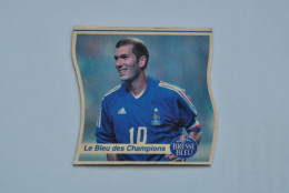 Lot 5 Magnets 4cm X 4 Cm Foot Ball - Le Bleu Des Champions - Zidane - Bixente Lizarazu - Fabien Barthez Et Mexes - Sports