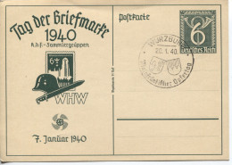 Deutsches Reich Würzburg 20.1.40 P 288 Mainfränkischer Opfertag Sonderstempel - Postkarten