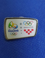 Pin Badge NOC Croatia RIO 2016 Olympic Games Olympics Olympia National Committee - Olympic Games