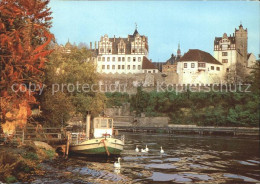 72138746 Bernburg Saale Schloss Fischkutter Schwaene Bernburg - Bernburg (Saale)