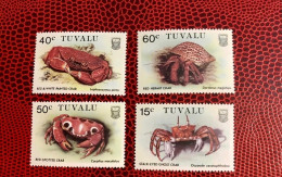 TUVALU 1986 Complete 4v Neuf MNH ** Mi 355 / 358 Marine Life Crabe Crabs Crustaceans - Schaaldieren