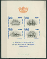 Chile 1975 Segelschulschiffe 838/41 Gedenkblatt Postfrisch O.G. (C22805) - Chile