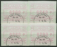 Finnland ATM 1994 FINLANDIA '95 Helsinki, Satz ATM 21.1 S 2 Gestempelt - Timbres De Distributeurs [ATM]