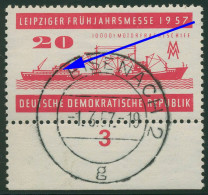 DDR 1957 Leipziger Messe Mit Plattenfehler 559 I Gestempelt - Abarten Und Kuriositäten