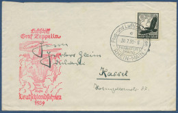 Zeppelin LZ 130, Landungsfahrt Nach Kassel 1939, Brief (X41027) - Poste Aérienne & Zeppelin