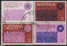 1971 Australien, ⵙ Mi:AU 483+482+485, Yt:AU 453+454+456,Christmas 1971 - Usados