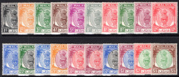 Perak 1950-56 Set (less 30c) Lightly Mounted Mint. - Perak