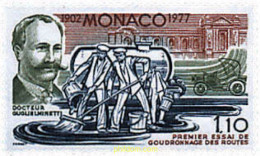 49046 MNH MONACO 1977 75 ANIVERSARIO DE LA PRIMERA CARRETERA ASFALTADA - ...-1885 Prephilately