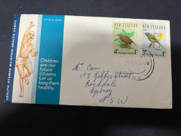 24-5-2024 (6 Z 9) New Zealand Older FDC - (posted To Australia) 1966 - Health Stamp (Birds) - FDC