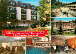 73726768 Hoechenschwand Fachkliniken Sonnenhof Tannenhof Kegelbahnen Hallenbad S - Hoechenschwand