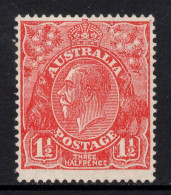 AUSTRALIA 1926  1.1/2d SCARLET  KGV STAMP  PERF.14 SMW SG.87  MVLH - Mint Stamps