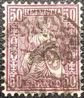 HELVETIA . Y&T N°48. Lilas 50c. Oblitéré. T.B... - Used Stamps