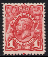 AUSTRALIA 1913-14  1d RED ENGRAVED   KGV STAMP  PERF.11 NO WMK SG.17  MVLH - Mint Stamps