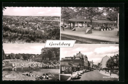 AK Gevelsberg, Verkehrspavillon, Mittelstrasse Und Strandbad  - Gevelsberg