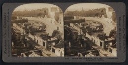 Stereo-Foto Keystone View Co., Meadville / PA., Ansicht Herculaneum, Blick Auf Die Ruinen Der Ausgegrabenen Stadt  - Stereo-Photographie