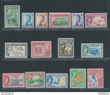 1954 Fiji - Stanley Gibbons N. 280/95 - 15 Valori - MNH** - Otros & Sin Clasificación