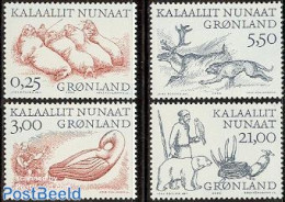 Greenland 2000 Arctic Vikings 4v, Mint NH, Nature - Animals (others & Mixed) - Bears - Sea Mammals - Nuevos
