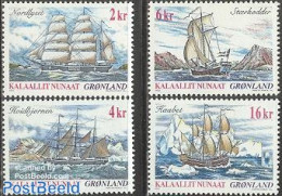 Greenland 2002 Ships 4v, Mint NH, Transport - Ships And Boats - Neufs