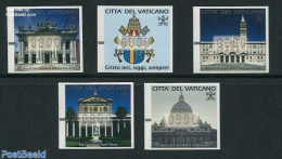 Vatican 2000 Holy Year, Automat Stamps 5v (face Value May Vary), Mint NH, History - Religion - Coat Of Arms - Churches.. - Unused Stamps