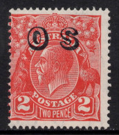 AUSTRALIA 1932  2d GOLDEN - SCARLET  KGV STAMP (OVP "OS")  PERF.13.1/2 X 12.1/2 CofA WMK SG.O130  MNH - Ungebraucht