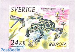 Sweden 2021 Europa, Frog 1v S-a, Mint NH, History - Nature - Europa (cept) - Frogs & Toads - Reptiles - Nuovi