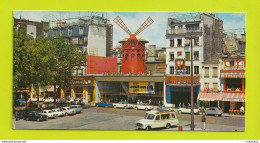 75 PARIS N°590 LE MOULIN ROUGE Film La Dragée Haute à L'affiche Mini Bus Simca Ariane Aronde P60 Citroën 2 CV Avec PUB - Paris By Night