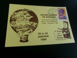 "3e SALON DE LA CARTE POSTALE..LYON 1984" ..LACHER DE BALLON COMMEMORANT "LE FLESSELLES" - Sammlerbörsen & Sammlerausstellungen