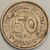 Germany Federal Republic - 50 Pfennig 1966 D, KM# 109.1 (#4716) - 50 Pfennig
