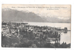 VEVEY - SUISSE - Vue Générale, Les Tours D'Ai, Les Agites, Dent Favre, Dent De Morcles.... - TOUL 7 - - Vevey