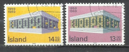 7660A- LUJO SERIE COMPLETA ISLANDIA EUROPA 1969 Nº 383/384 BONITOS. - Usados