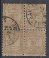 Taxe N° 45a  Bloc De 4 Oblitéré - 1859-1959 Afgestempeld