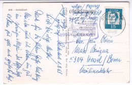 8981 REICHENBACH über OBERSTDORF 1963 LANDPOSTSTEMPEL Blau 15Pf-Luther Auf AK Einödsbach > Hersel Rhein - Lettres & Documents