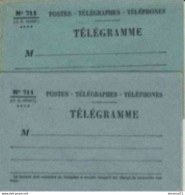 RARE Variété Constante "M Et Ligne De Point Brisé" Plus Env 711 Normale - Telegraph And Telephone