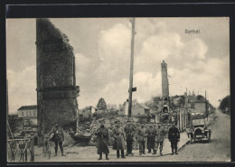 CPA Rethel, Vue Générale, Ruines, Deutsche Des Soldats  - Rethel