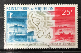 Timbre Oblitéré Poste Aérienne Saint Pierre Et Miquelon 1967 Yt N° 38 - Gebraucht