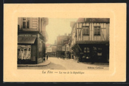 AK La Fère, La Rue De La Republique  - Cultures