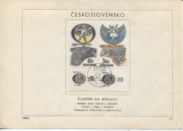 Tschechoslowakei # 1888-9 Ersttagsblatt Apollo 11 Bemannte Mondlandung - Lettres & Documents