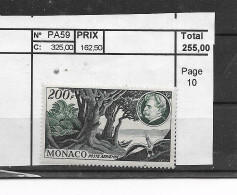 Timbres > Europe > Monaco > Poste Aerienne PA 59 Neuf ++ Albert Schweitzer - Taxe