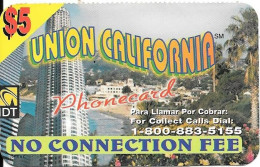 USA: Prepaid IDT - Union California 09.04 - Autres & Non Classés